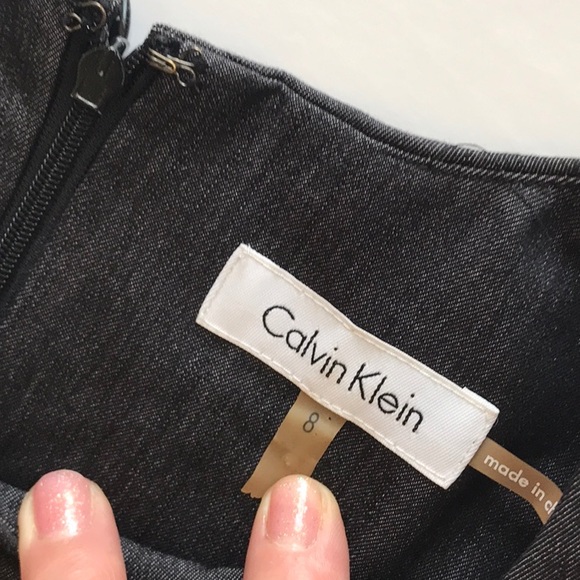 Calvin Klein Black Jean Stretch Dress - Picture 6 of 7